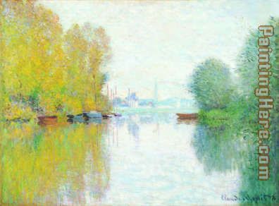 Autumn on the Seine, Argenteuil painting - Claude Monet Autumn on the Seine, Argenteuil art painting